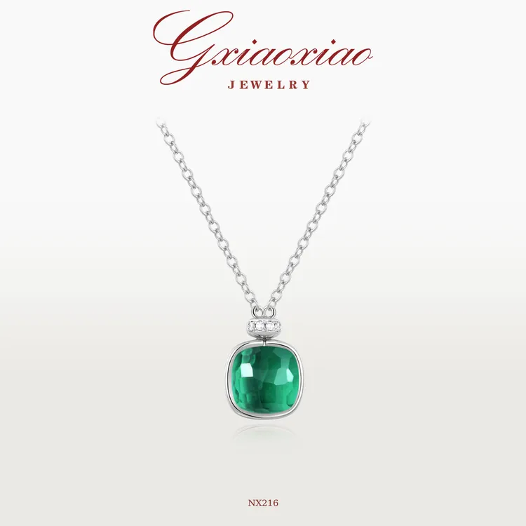 G XIAOXIAO 925银【限定】轻奢法式高级百搭小方形项链 NX216