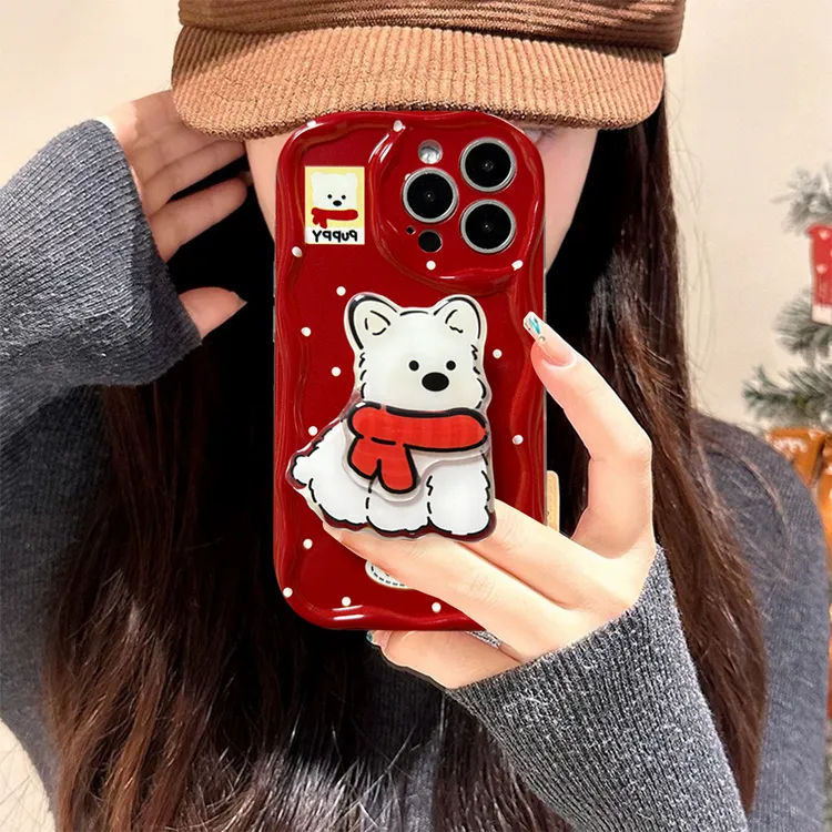 可爱西高地适用苹果iphone16/15/14promax小米vivo华为oppo手机壳
