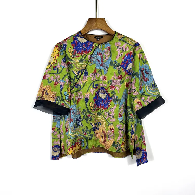 寻知·朱总原创设计XZS105D新款时尚上衣 国潮风百搭中国风芭比风