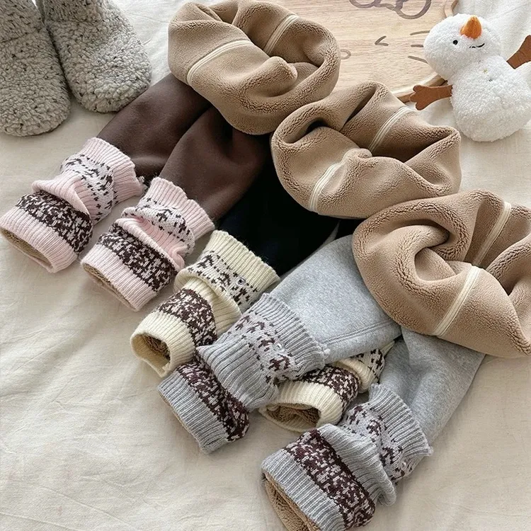 橘子家童装【900克加厚打底裤】底部羊妃暖暖绒2025女童冬款新款