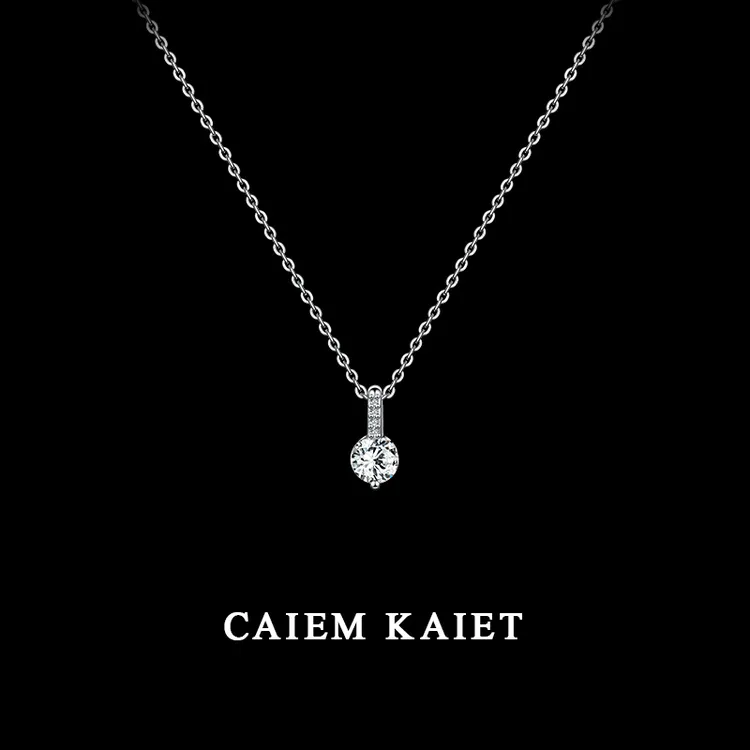 CAIEM KAIET 链子足银 S999纯银单钻项链女时尚高级感轻奢锁骨链