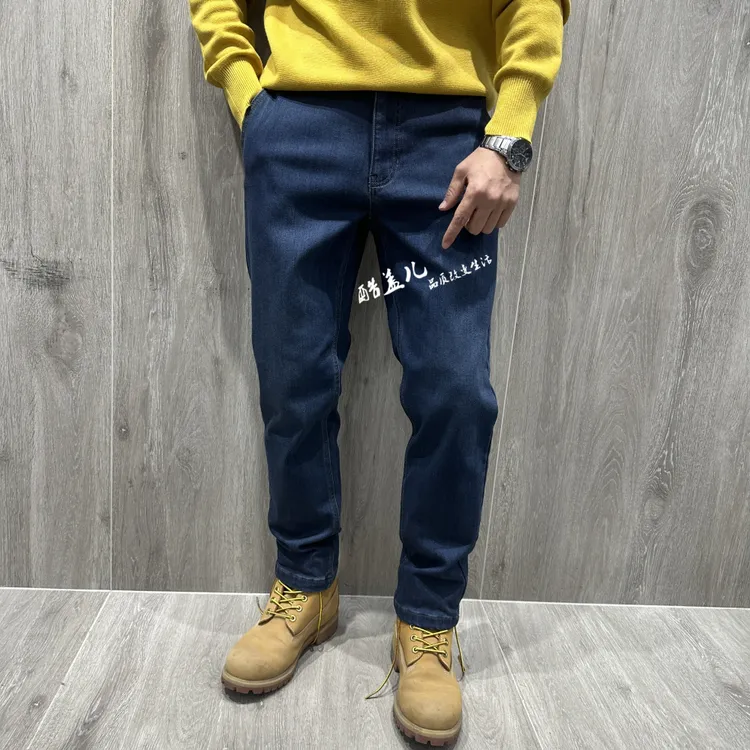 韩系神牛！老盖力荐！秋冬男士高端加绒保暖防风立裁弹力牛仔裤