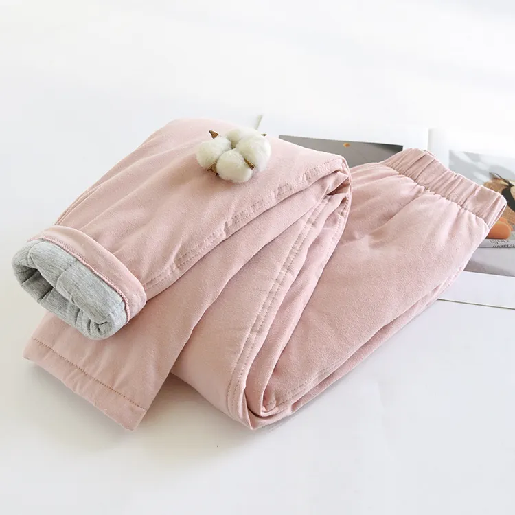 女士秋冬高腰棉花保暖棉裤 居家宽松棉裤中医养生棉裤