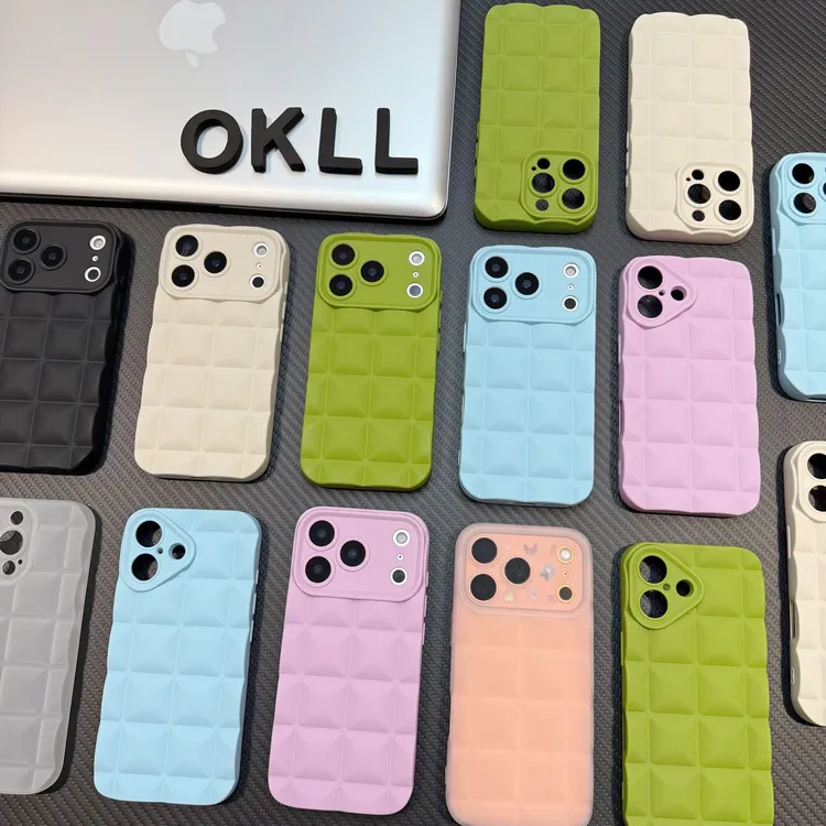 BANCA秋冬莫兰迪格子适用iPhone16/17promax手机壳14苹果15/13/12