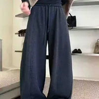 SUSU•自留款～超有范！加绒弯刀休闲卫裤66365