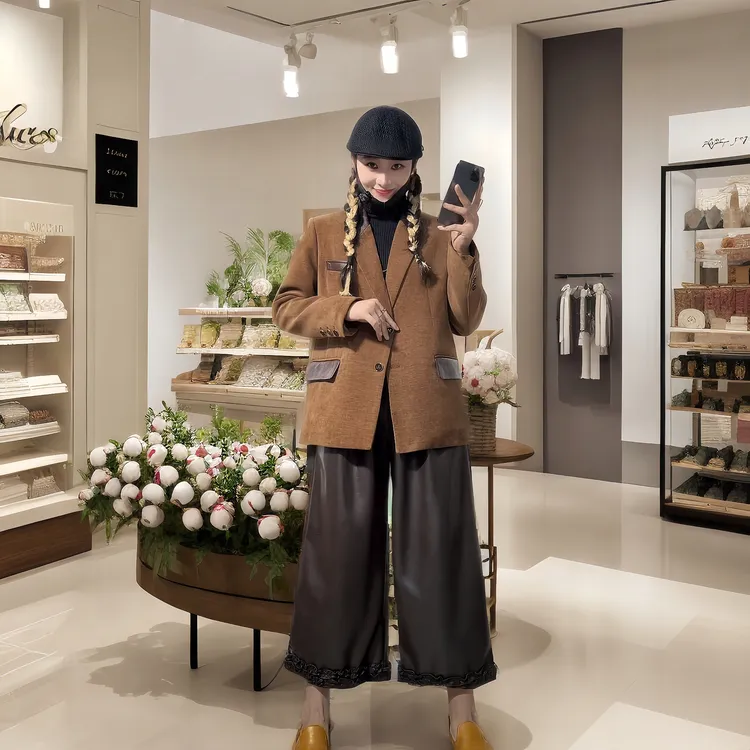 2135【秋冬新品】灯芯绒羽绒西装短款洋气外套|复古腔调+暖绒内胆