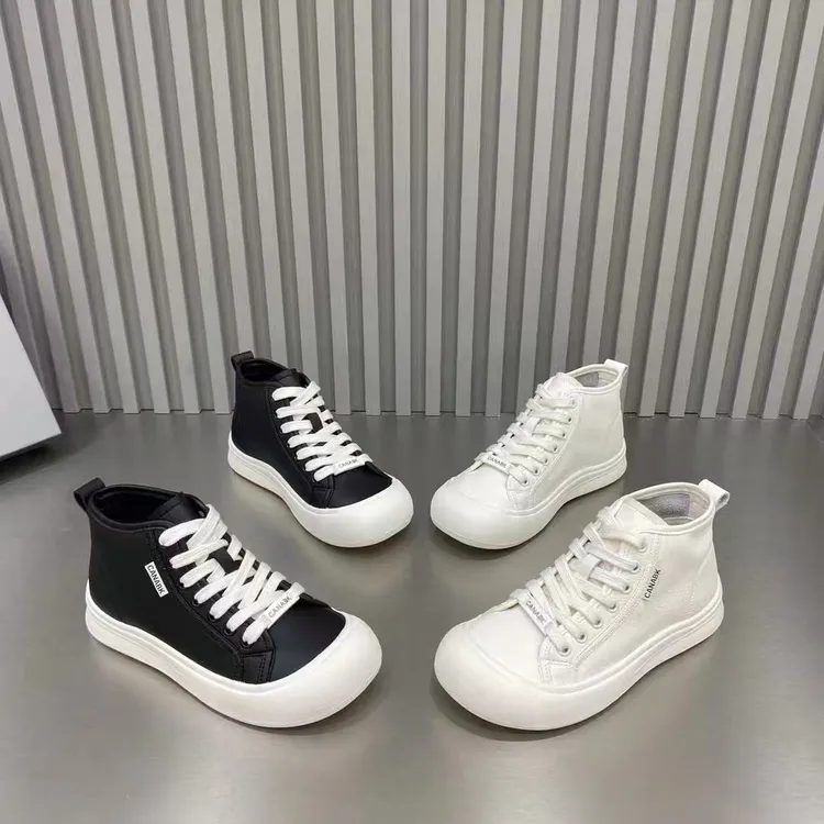 厚底芒果头高帮板鞋2025款百搭运动休闲系带小众女鞋88-10