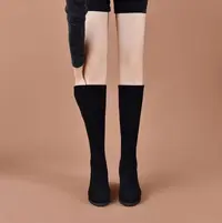 M99-35 新款时尚气质粗跟时装长靴（加绒款）