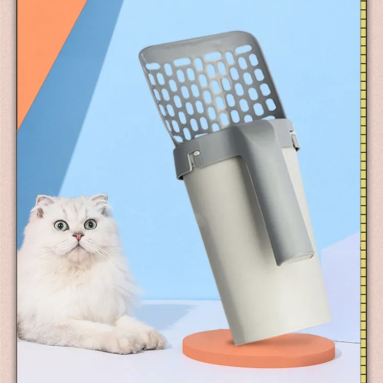 一体式猫砂铲便携猫咪猫砂铲自带垃圾袋收纳清洁铲屎器铲子