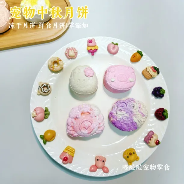 狗狗也要过中秋宠物零食中秋月饼礼盒鲜食冻干月饼大礼包