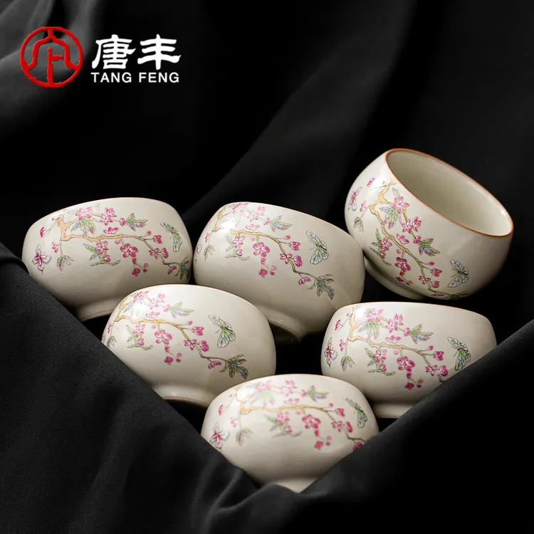 唐丰汝窑个人专用品茗杯家用简约轻奢女士喝茶主人杯单个小茶碗盏