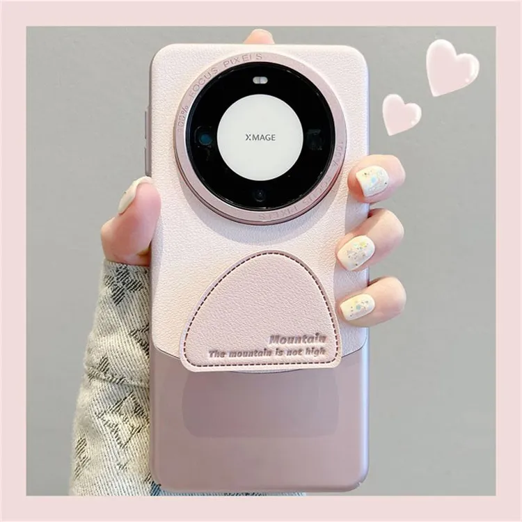 适用于华为mate60pro手机壳mate70pro+新款纯色支架m60m50外壳pur