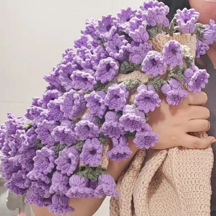 花束毯子手工DIY材料包创意礼物折叠铃兰花茉莉花玫瑰花制作编织