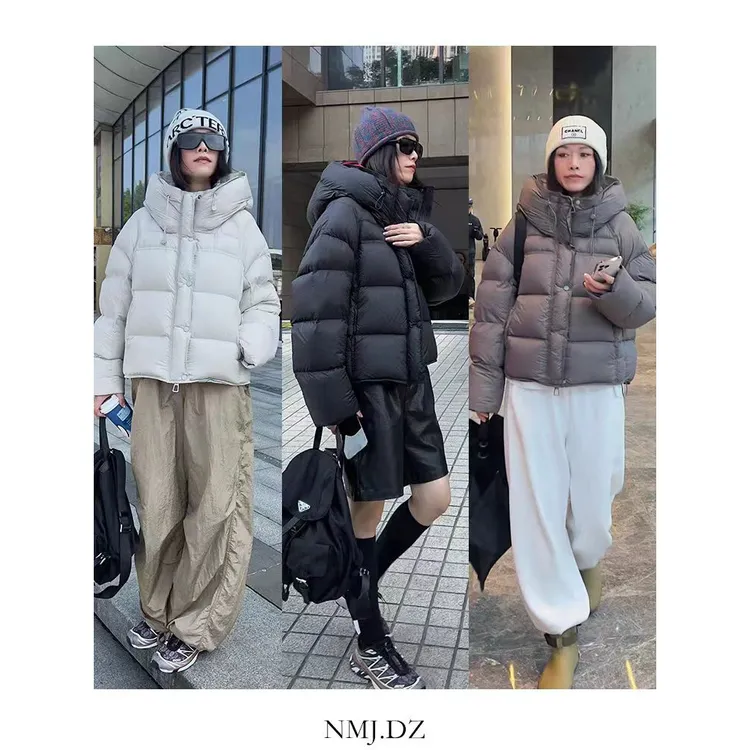 零重力！2025新款泡芙90白鹅绒连帽时尚宽松显瘦小个子加厚外套
