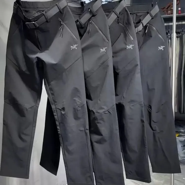 鸟家户外2025秋冬新款加绒速干软壳防风冲锋裤直筒男士修身休闲裤