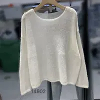 14802 WANGDAN （部分无水洗唛，介意慎拍）新款净版大U领针织长袖