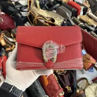 95新 GUCCI/古驰 红色酒神woc斜跨包/龙龙在包展