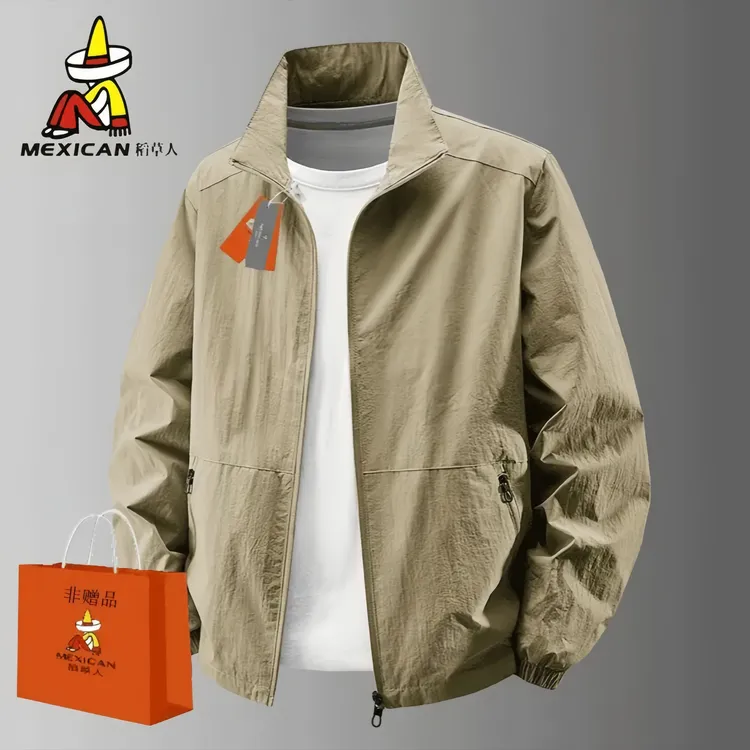 稻草人2025夏季新款男士户外钓鱼皮肤衣百搭运动大码宽松防晒衣