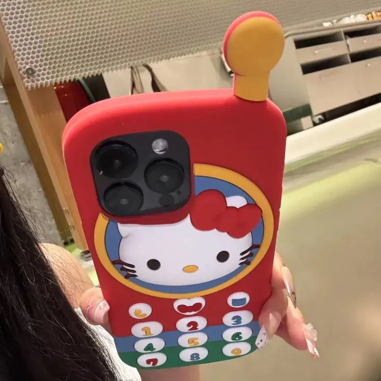 拼色大哥大猫咪硅胶壳适用于iPhone16promax手机壳15少女14可爱13