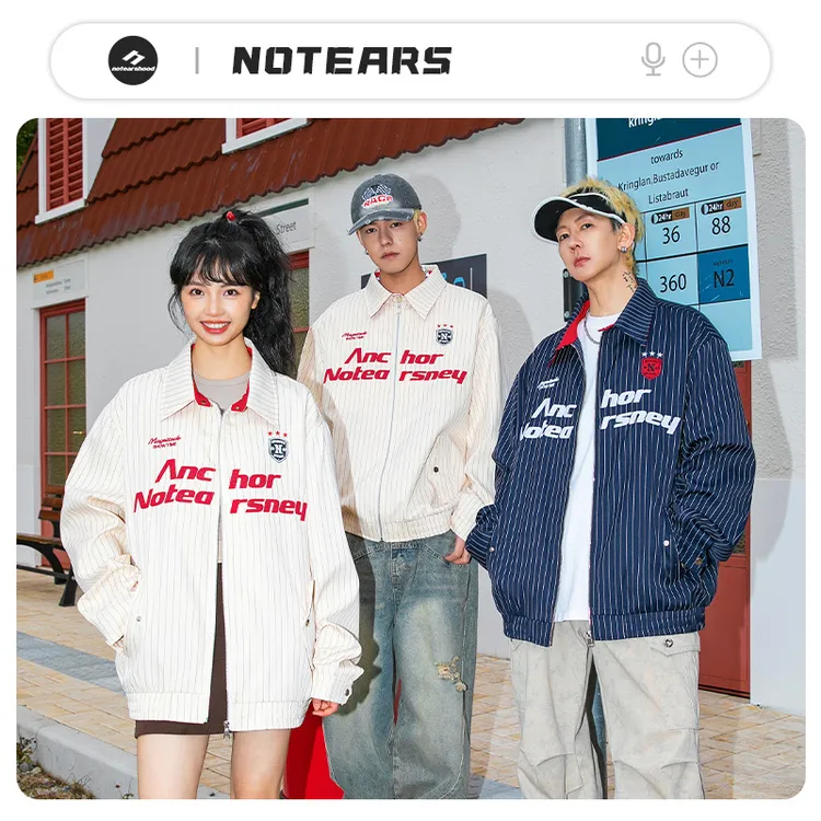 NOTEARS/没有眼泪 2025美式潮流夹克早春外套情侣同款上衣6650