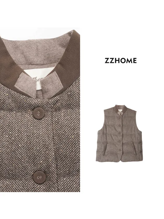 ZOZO HOME ｜量感时髦暖雾珠片鹅绒马甲q172257p