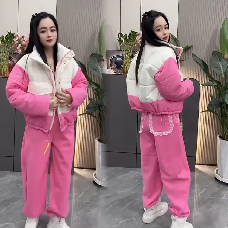 2025秋冬新款时尚显瘦气质网红高档套装女高级百搭宽松大码两件套