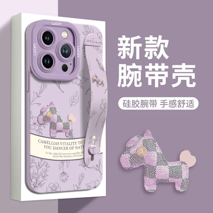适用iPhone17手机壳苹果17新款16air腕带支架16Pro女款防摔保护壳