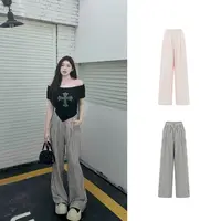 XD品991188【c位裤】夏日漂亮独特休闲百搭时髦直筒条纹裤