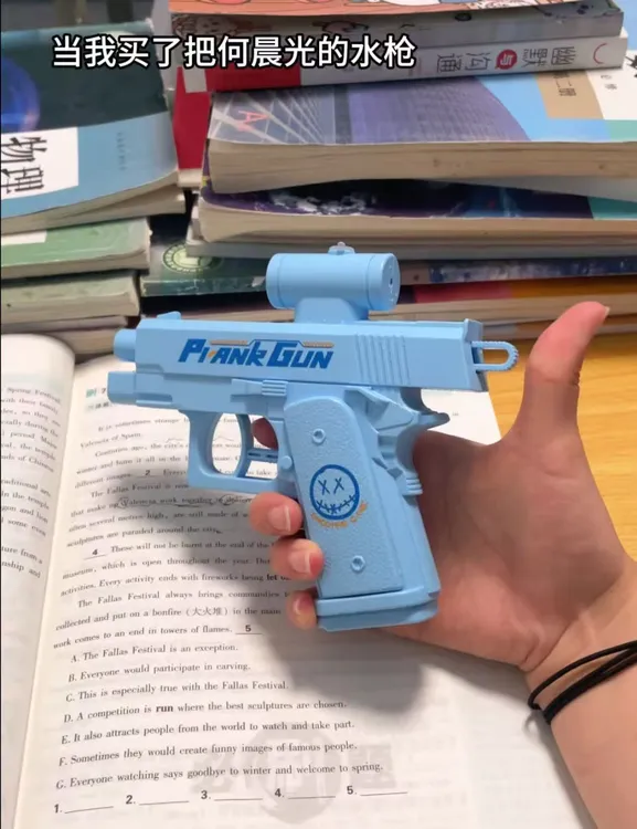 创意双面滋水水枪整蛊战术喷水迷你戏水玩具