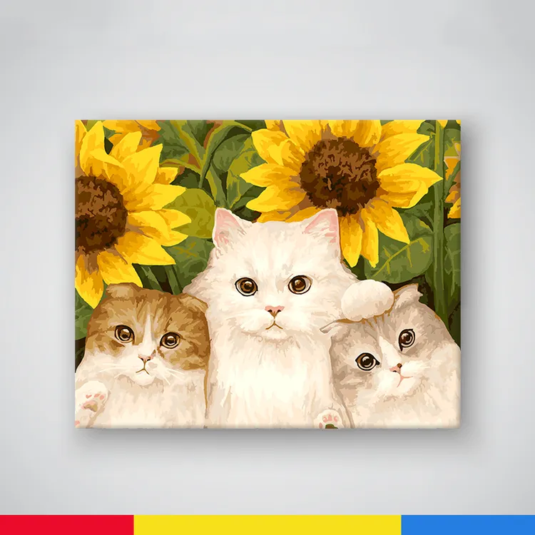 新人福利（带背板）数字填色油画填色简约画手工创意礼品手绘装饰画