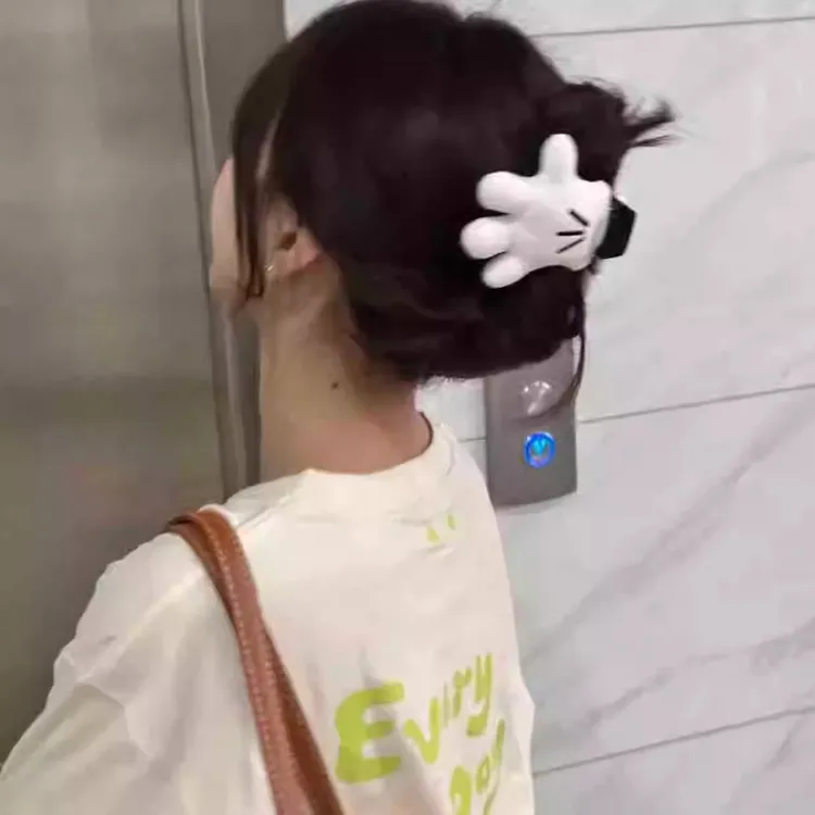 可爱卡通米奇小手抓夹ins风立体公仔发卡手掌发夹夸张发夹鲨鱼夹