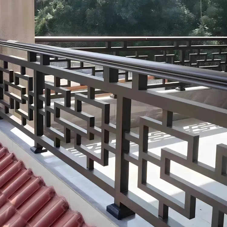 中式铝合金护栏定制用于户外阳台露台楼梯扶手美观围栏实用