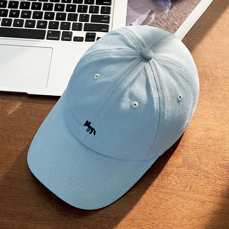 棒球帽女春季刺绣鸭舌帽青年帽子韩版夏季时尚运动帽休闲小狐狸