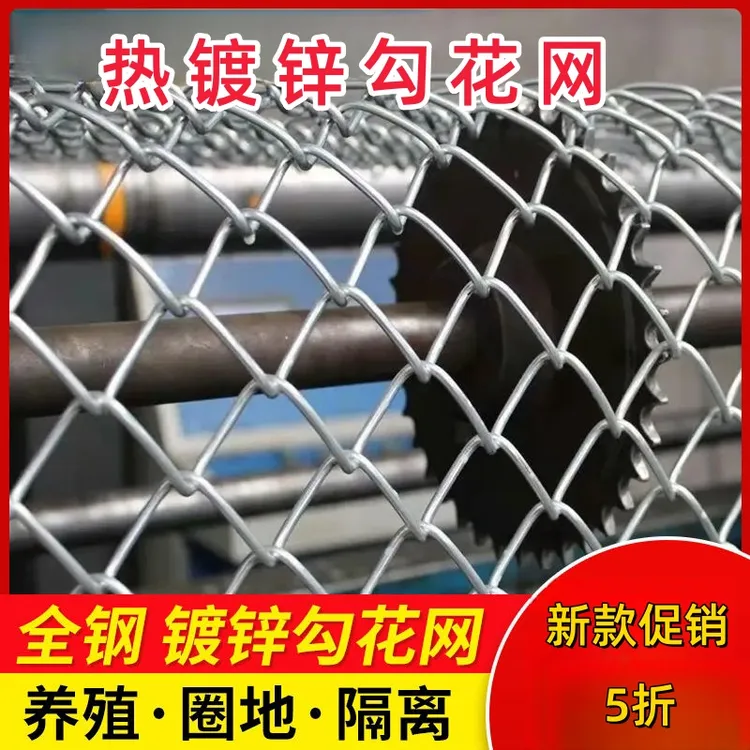 不生锈热镀锌铁丝网围栏户外养殖防护网养鸡养狗勾花网护栏隔离网