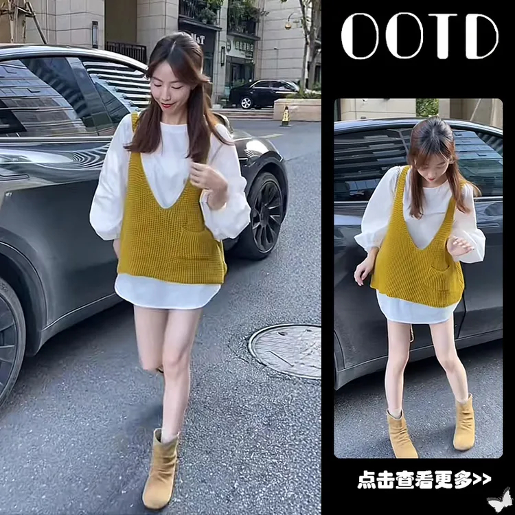 早秋穿搭一整套女2025新款洋气白色衬衫马甲背心阔腿短裤三件套