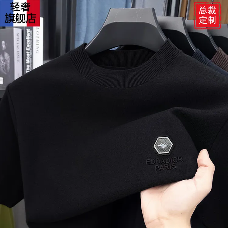 【法国顶奢 总裁系列】高定镶嵌小蜜蜂半高领毛衣秋冬短袖针织衫