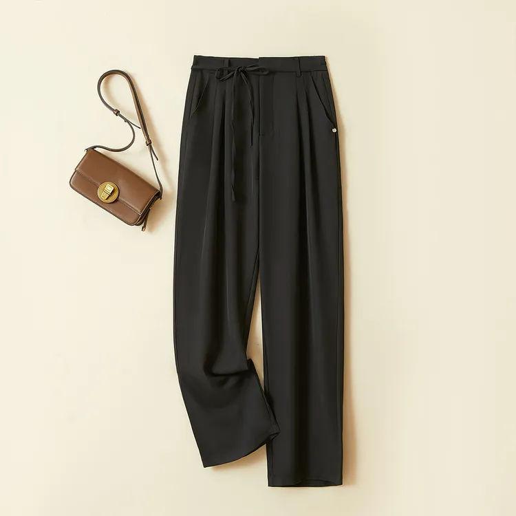 特！门店30&9！小黑裤天花板！显瘦抽绳阔腿女式休闲裤L70479