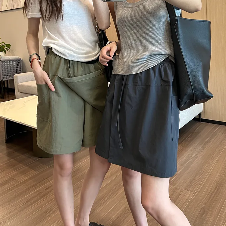 （原纱防晒裙裤女）2025夏季薄款高腰显瘦宽松休闲百搭防走光短裤女