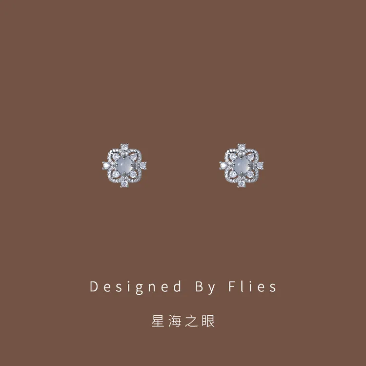 星海之眼|精致幸运草耳钉优雅气质贵气名媛高级感