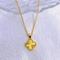 【专柜同款】 【吊坠+链条】新中式轻奢不掉色饰品简约气质锁骨链百搭
