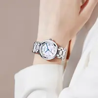 心月系列 轻奢女士全自动机械腕表贝母面百搭时尚日历款（红姐）