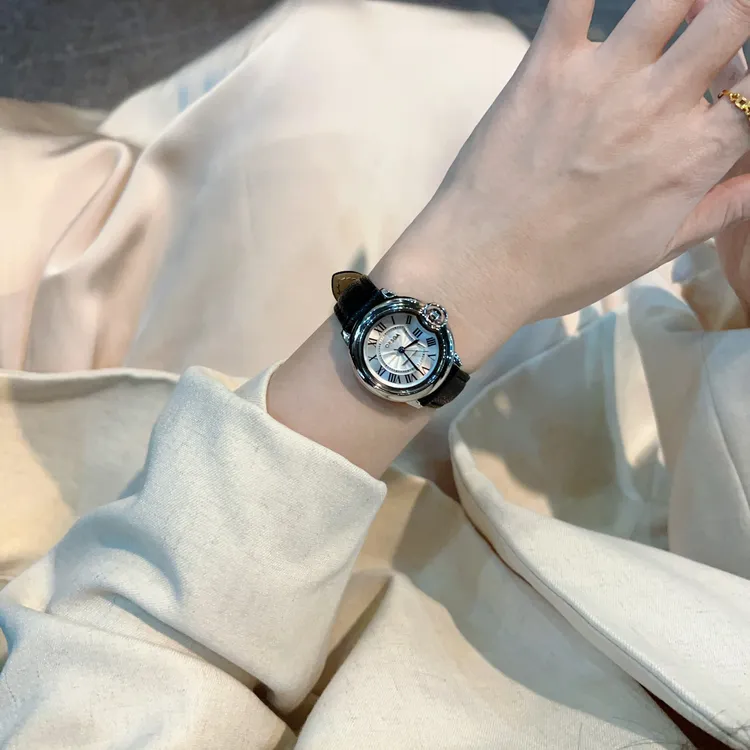 【正牌明星推荐】蓝水球罗马经典时尚气质休闲防水表精致女士腕表