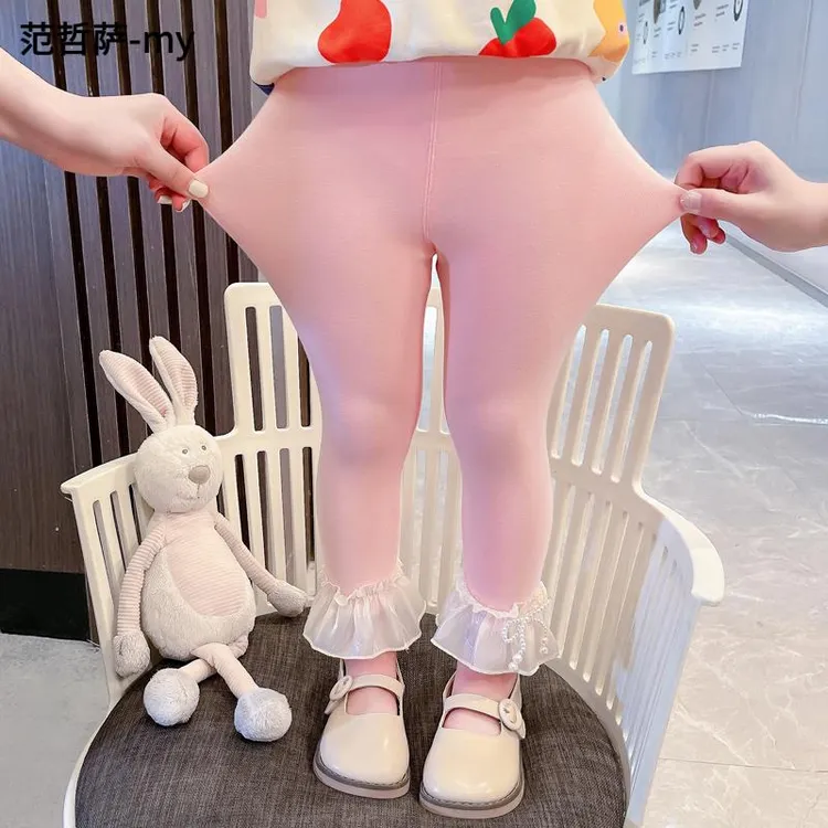 女童内搭裤春秋2025新款儿童洋派纯棉秋季女宝宝弹力外穿裤子秋装