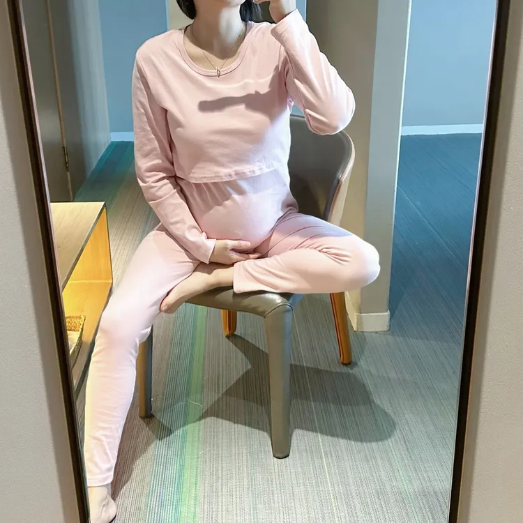 纯棉孕妇秋衣秋裤套装秋冬哺乳睡衣月子服冬季保暖套装家居服
