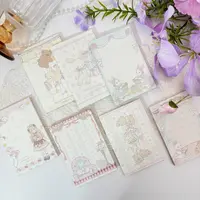 【洛可可】原创治愈系可爱手绘便签双面图无粘性40张120g纸75x110mm