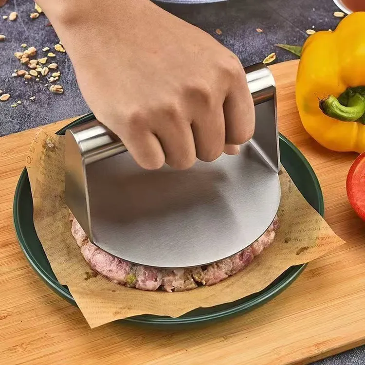 不锈钢圆型压饼器手抓烧饼家用手压压皮商用铁板鱿鱼压饺子皮神器