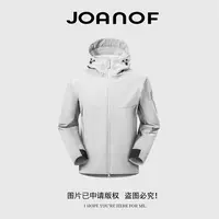 JOANOF男女同款运动网纱防水连帽软壳速干外套-5286-K