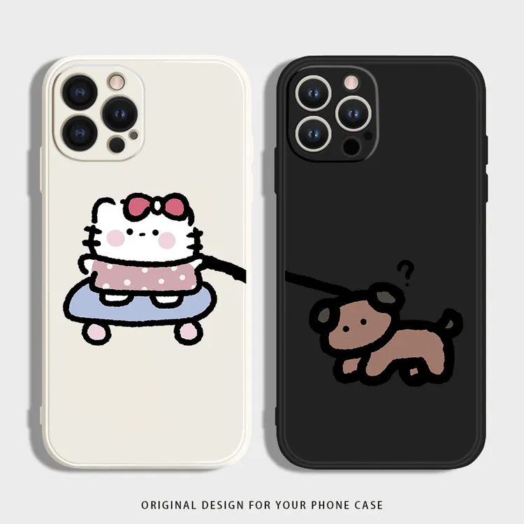 趣味情侣适用于苹果16PROMAX手机壳iphone15plus情侣14卡通13软壳