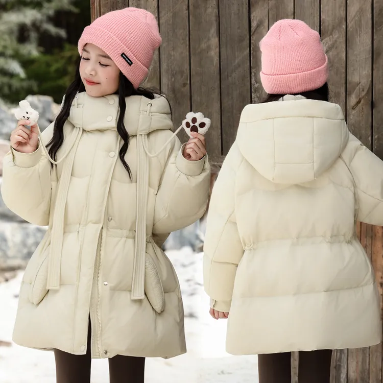 儿童羽绒服女童中长款洋气2025新款韩版中大童装冬季超厚女孩外套