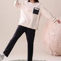 【敏敏】1639~女士海岛绒家居服睡衣套装两件套~Y2341639
